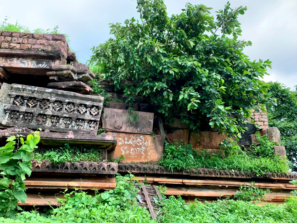 Shiva temple ruins, Palampet lake bund east, Telangana India - 40