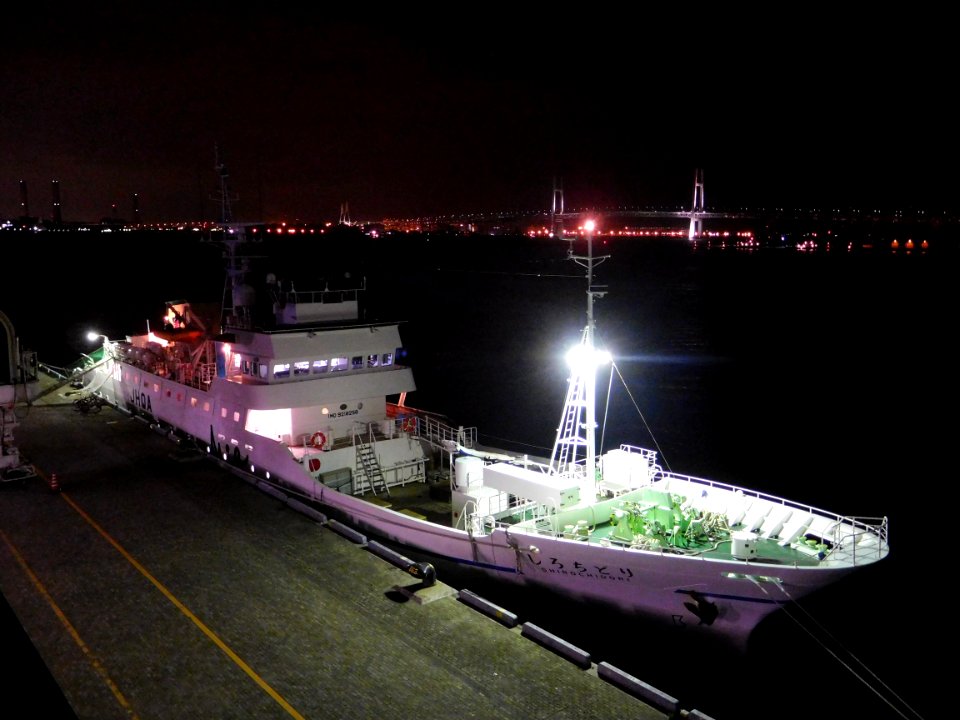 Shirochidori a training vessel of Mie maritime high school in port of Yokohama
