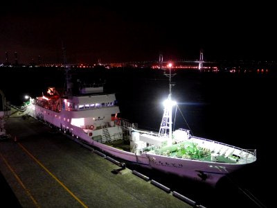 Shirochidori a training vessel of Mie maritime high school in port of Yokohama