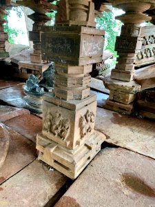 Shiva temple ruins, Palampet lake bund east, Telangana India - 14