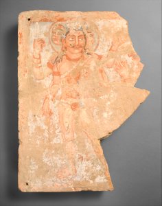Shiva-Oesho wall painting, Kushan, 3rd century CE