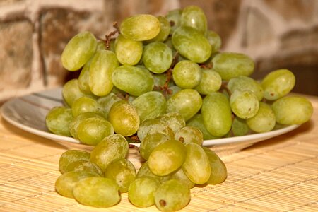 Green green grapes fruit photo