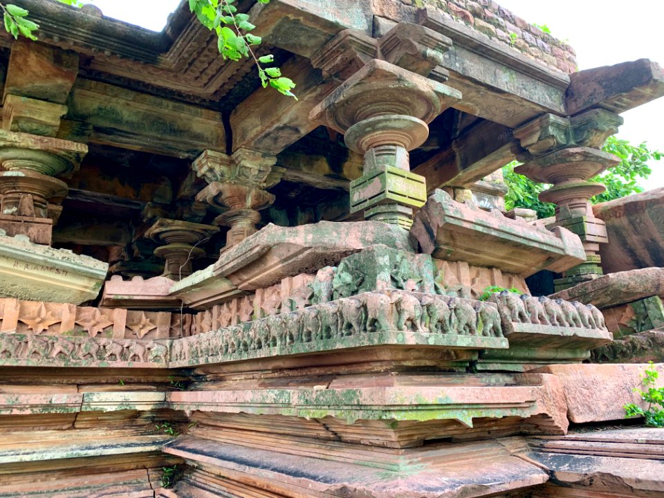 Shiva temple ruins, Palampet lake bund east, Telangana India - 38
