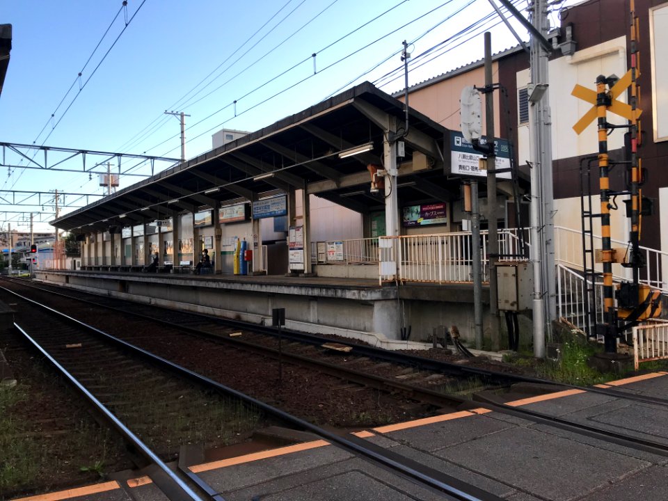 Shugakuin station Yase bound platform viewing from northeast 20200507