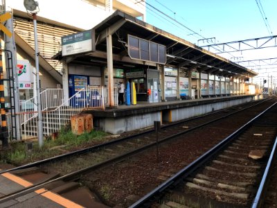 Shugakuin station Demachiyanagi bound platform viewing from northwest 20200507