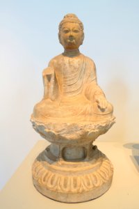 Shakyamuni Buddha, China, Tang dynasty, 8th century AD, marble - Östasiatiska museet, Stockholm - DSC09318