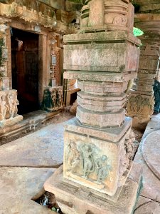 Shiva temple ruins, Palampet lake bund east, Telangana India - 13
