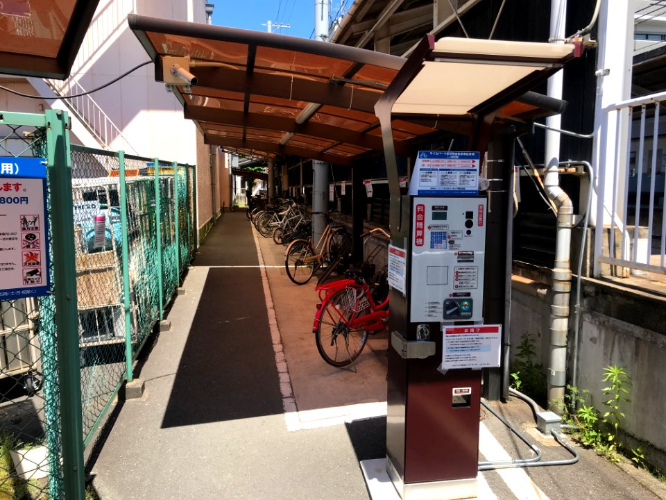 Shugakuin station bicycle parking lots viewing from south 20200507