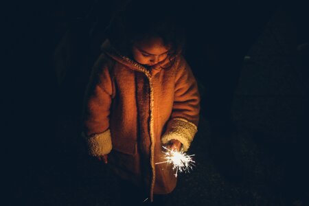 Light girl holding