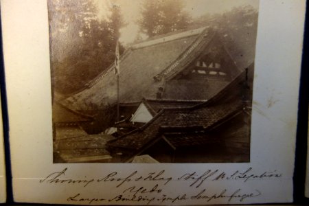 Showing Roof & Flag Staff, US Legation, Yedo Temple, by John Thomas Gulick, 1862 - Robert Hewson Pruyn collection - Albany Institute of History and Art - DSC08296