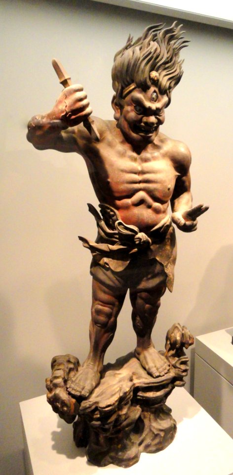 Shukongojin, 12th-14th century, Japan, wood with traces of polychromy - Art Institute of Chicago - DSC00160