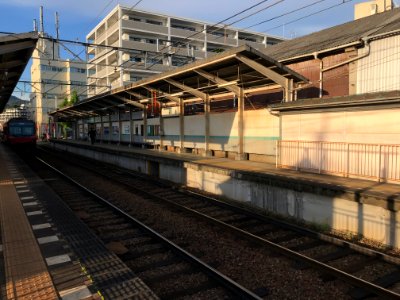 Shugakuin station Demachiyanagi bound platform viewing from southwest 20200507