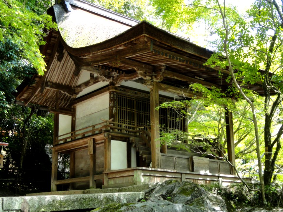 Shrine above torii - Ishiyamadera - Otsu, Shiga - DSC07501