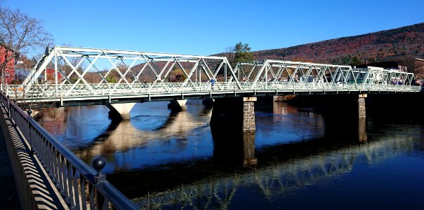 Shelburne Falls - truss bridge over Deerfield River photo