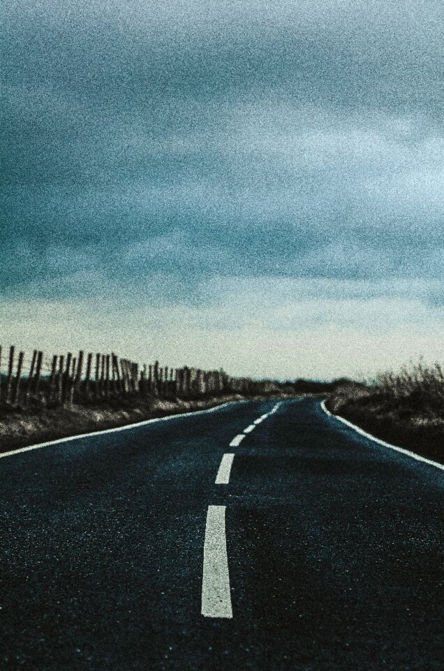 Road landscape cloudy
