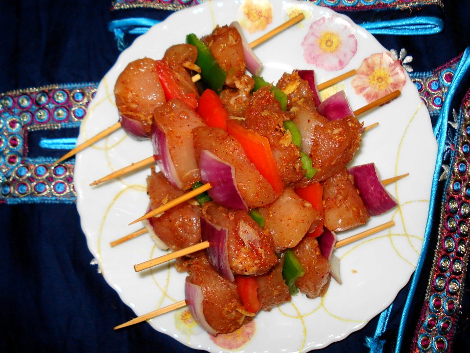 Shashlik before Grilling