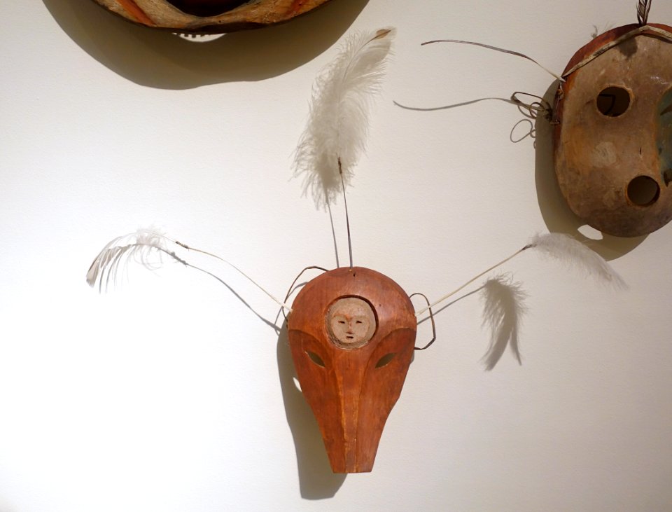 Shaman's mask depicting the caribou spirit - Jacobsen Yup'ik collection, 1883 - Ethnological Museum, Berlin - DSC01041