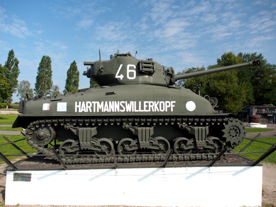 Sherman tank, Hartmanns Willerkopf at Casemate 35-3 - Marckolsheim, photo 1