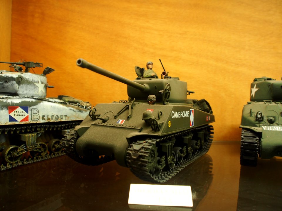 Sherman M4A2 model in the Musée des Blindés, France, pic-1