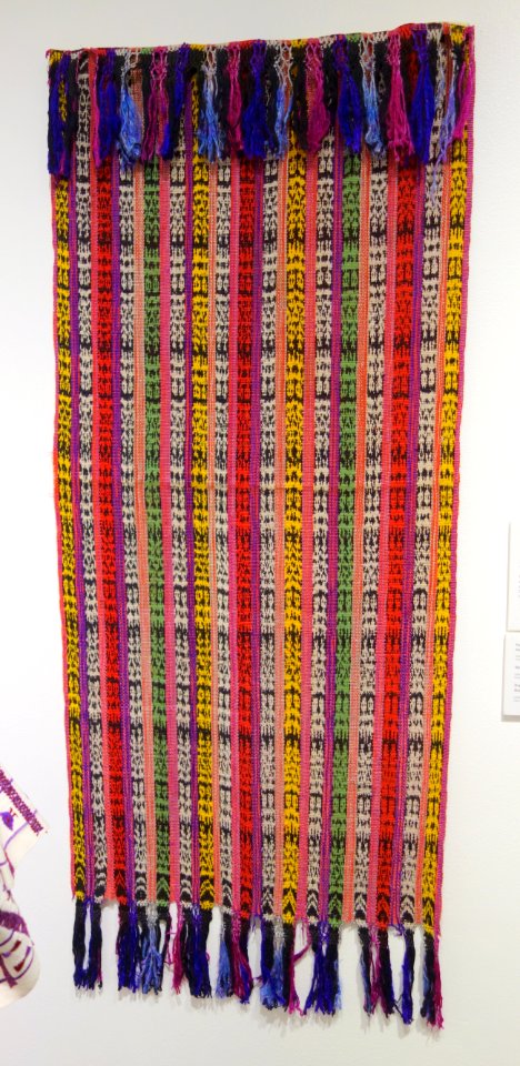 Shawl, Tz'utujil Maya, Santiago Atitlan, mid 20th century, cotton, silk - Textile Museum of Canada - DSC01209