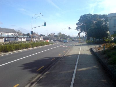 Shared Path And T2 Lane On Akoranga