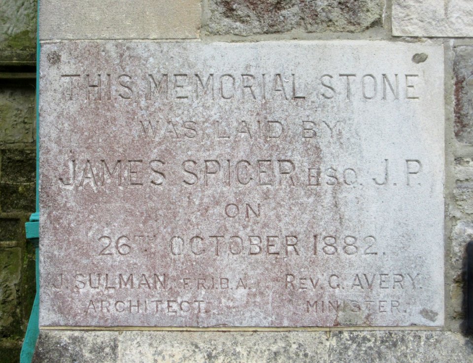 Shanklin United Reformed Church, High Street, Shanklin (July 2016) (Foundation Stone)