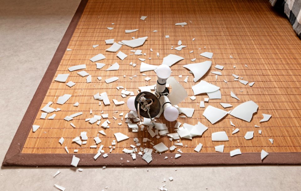 Shattered light fixture 8
