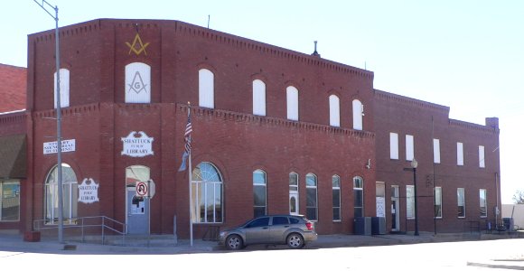 Shattuck, Oklahoma public library from NE 1
