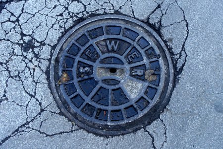 SEWER street hole cover - Beacon Hill - Boston, MA - DSC02322