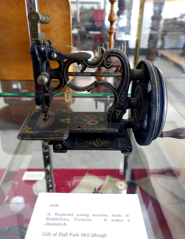 Sewing machine, Raymond, Brattleboro VT, undated - Bennington Museum - Bennington, VT - DSC08592