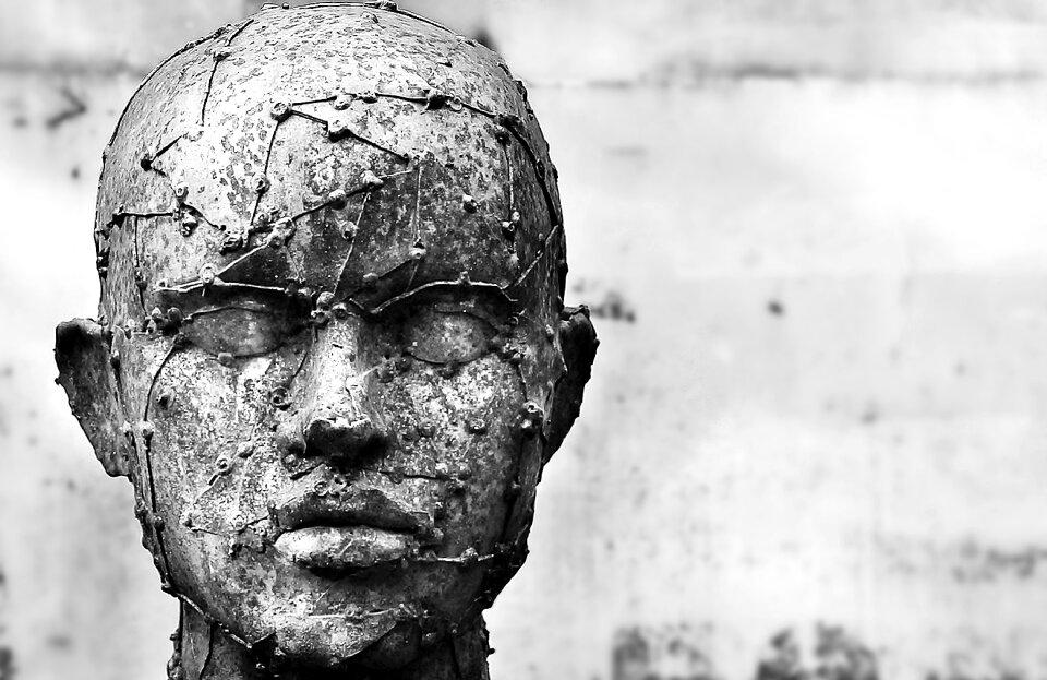 Human replica head replica