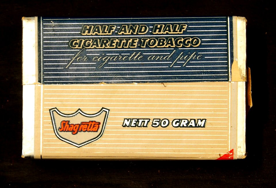 Shagretta cigarette tobacco, Louis Dobbelmann nv Holland, back