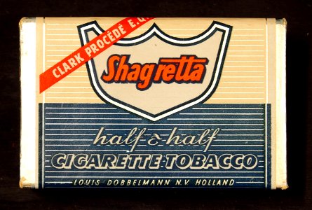 Shagretta cigarette tobacco, Louis Dobbelmann nv Holland, front