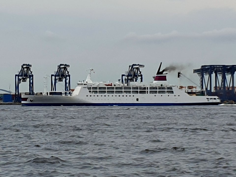 Ship at the entrance of Tokyo port 2