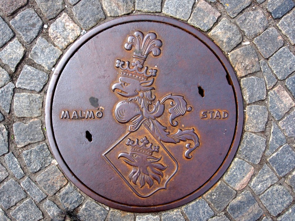 Sewer manhole lid in Malmo