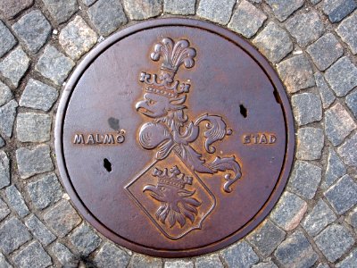 Sewer manhole lid in Malmo photo