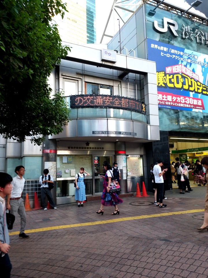 Shibuyapoliceboxundertrainstation