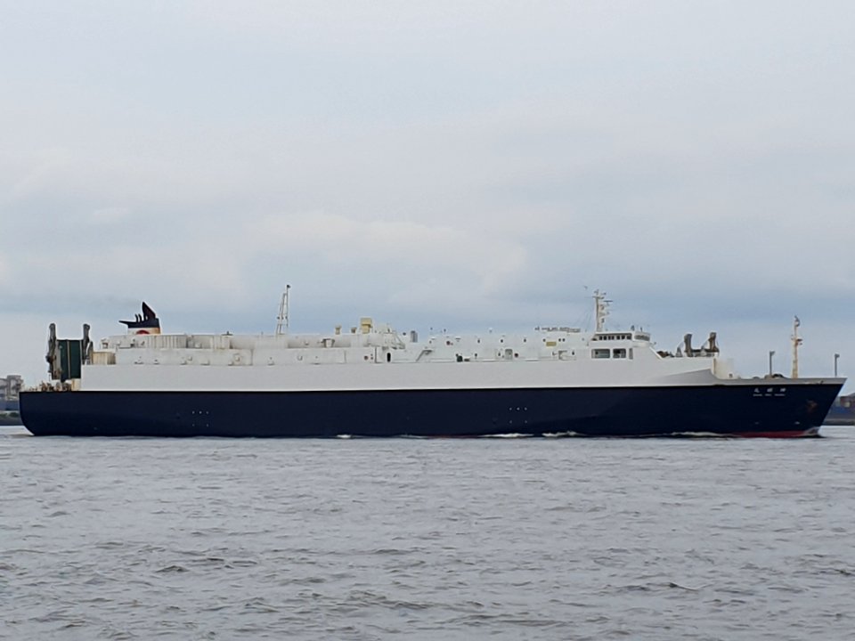 Ship at the entrance of Tokyo port 5