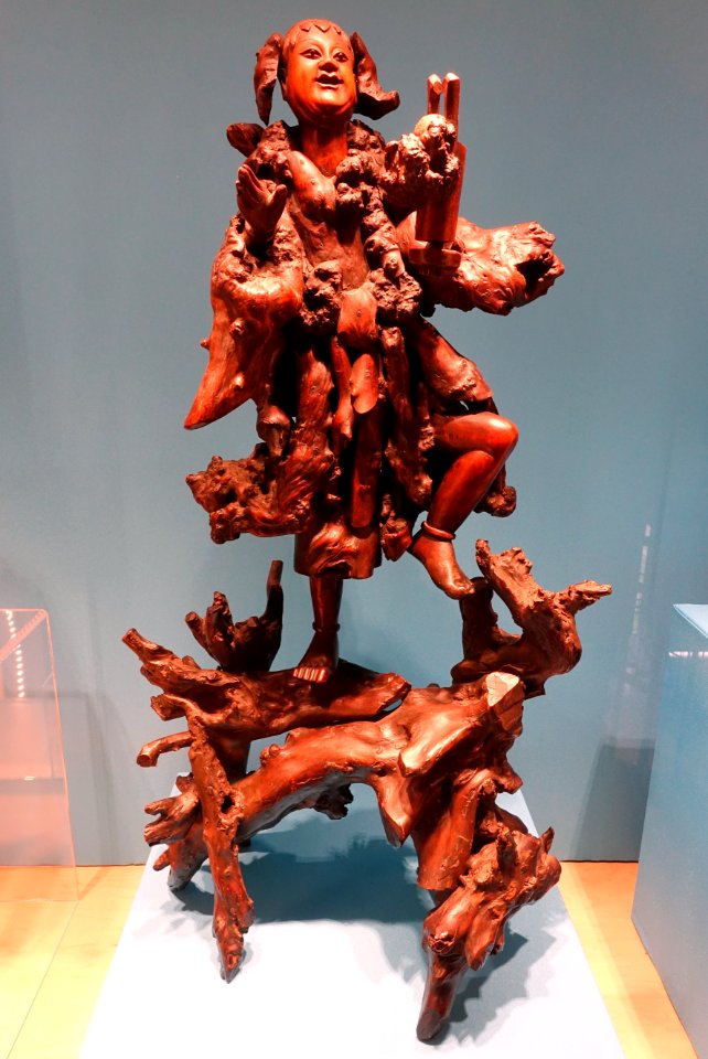 Shide, China, Qing dynasty, 19th century AD, root wood carving - Spurlock Museum, UIUC - DSC05981