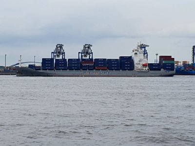 Ship at the entrance of Tokyo port 7