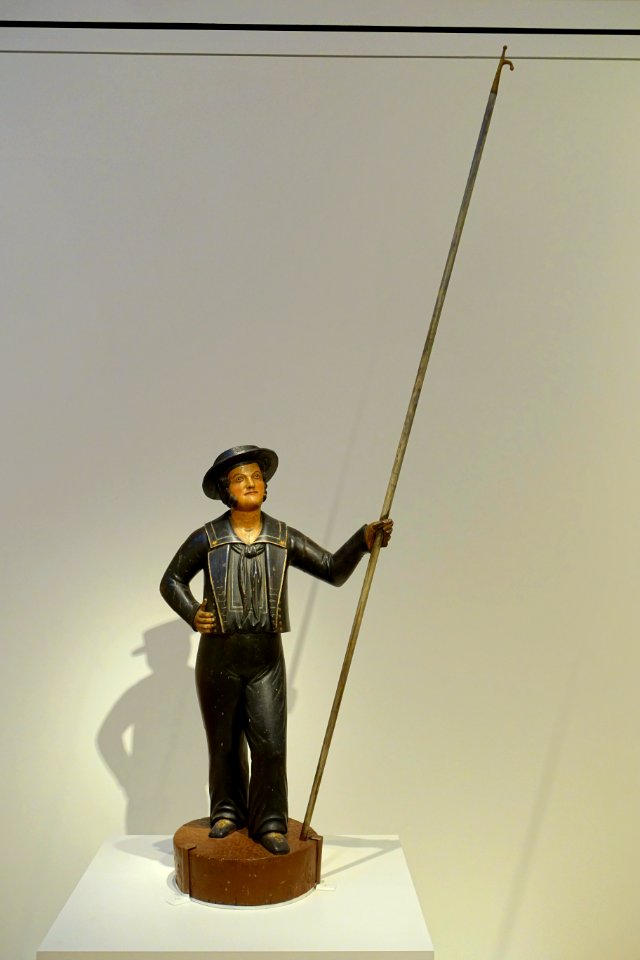Ship chandler's sign of 'Jack Tar', attributed to Samuel Anderson Robb, c. 1880, painted wood - Peabody Essex Museum - DSC06934
