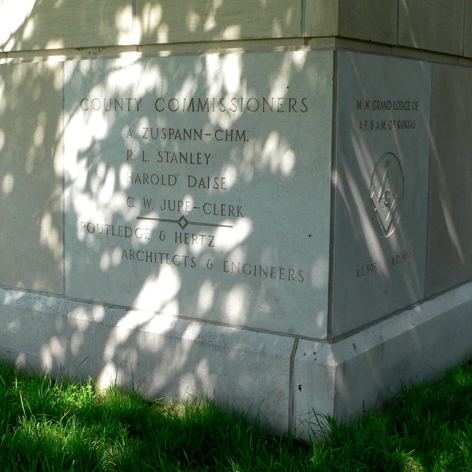 Sherman County, Kansas courthouse cornerstone 1