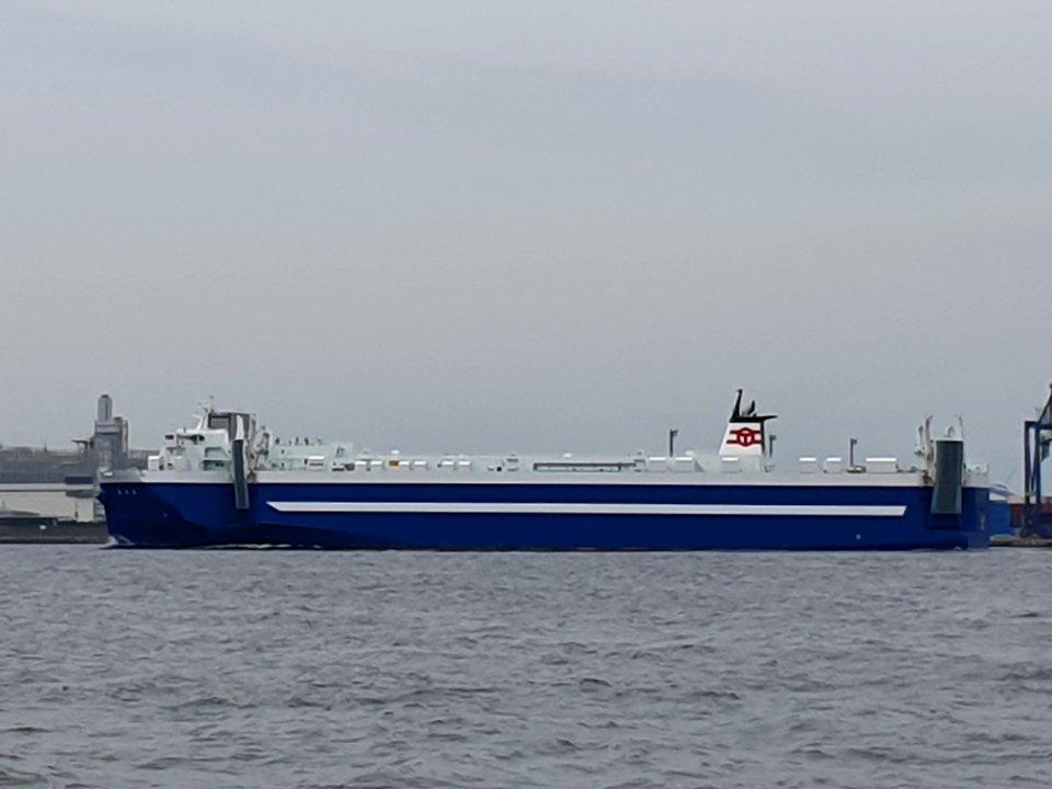 Ship at the entrance of Tokyo port 4