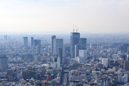 Shibuya construction seen from Roppongi