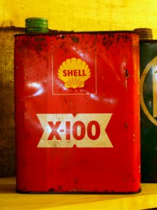 Shell X-100 motor oil can pic2