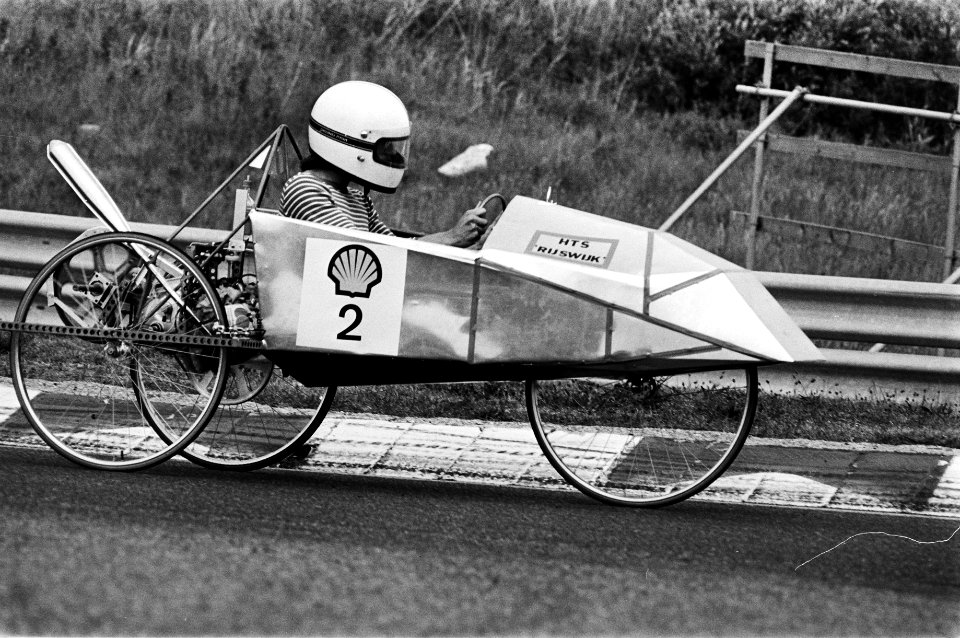 Shell zuinigheidsmarathon op circuit van Zandvoort HTS Rijswijk in aktie, Bestanddeelnr 930-8786