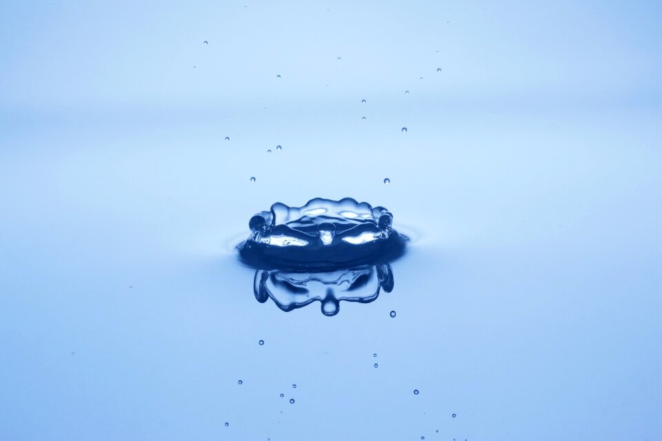 Drop of water water macro
