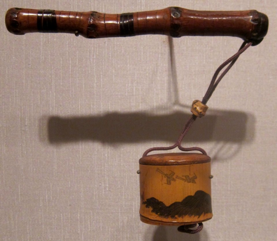 Shibata Zeshin, traveler's writing case with landscape and plovers, Japan, late Edo-early Meiji period, HAA