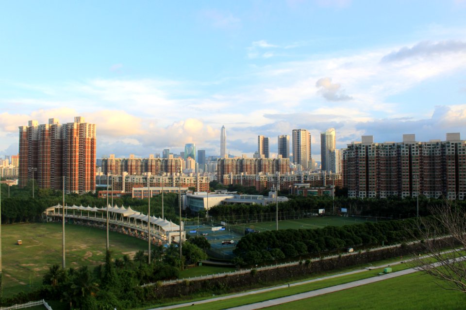 Shenzhen Skyline from Meilin Reservoir Dam6