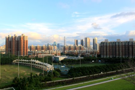 Shenzhen Skyline from Meilin Reservoir Dam6